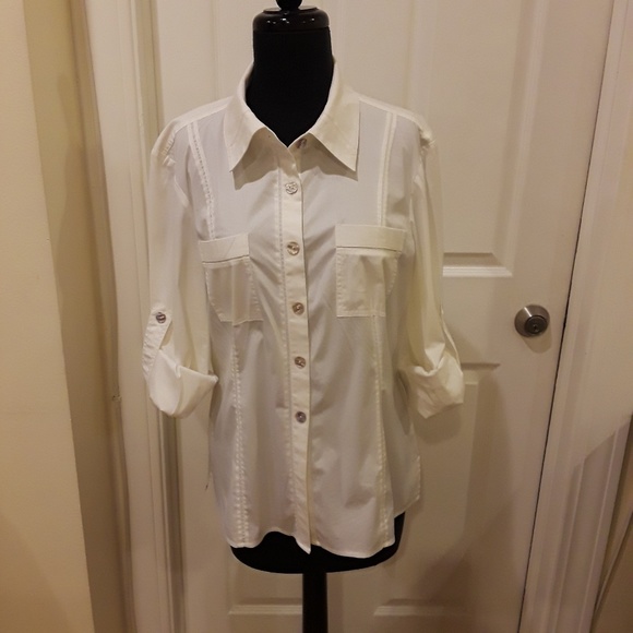 St. John Off White Blouse - Picture 1 of 8
